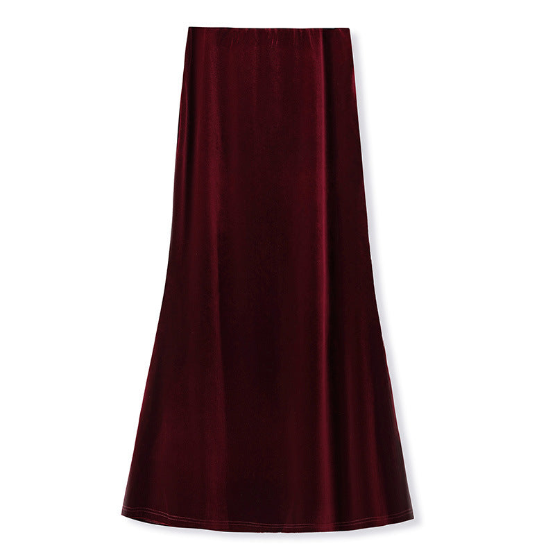 Gold Velvet Skirt | Suzhou Silk Embroidery | Aurelle