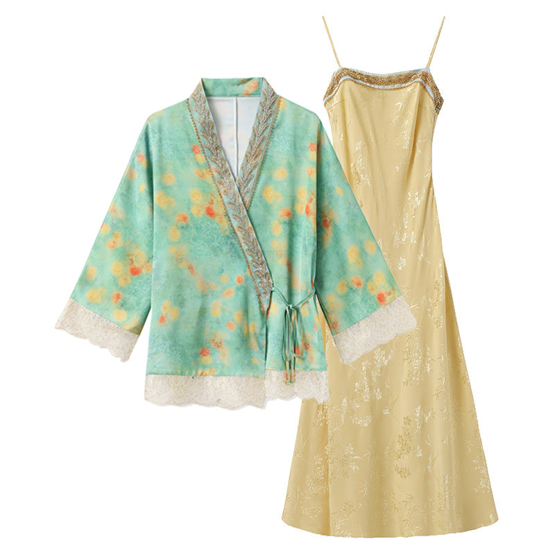 Jacquard Cardigan Set | Suzhou Craftsmanship | Aurelle