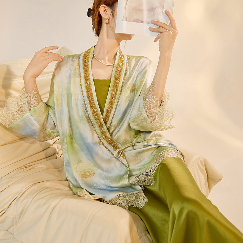 Lace Cardigan Set | Hand-Embroidered Details | Aurelle