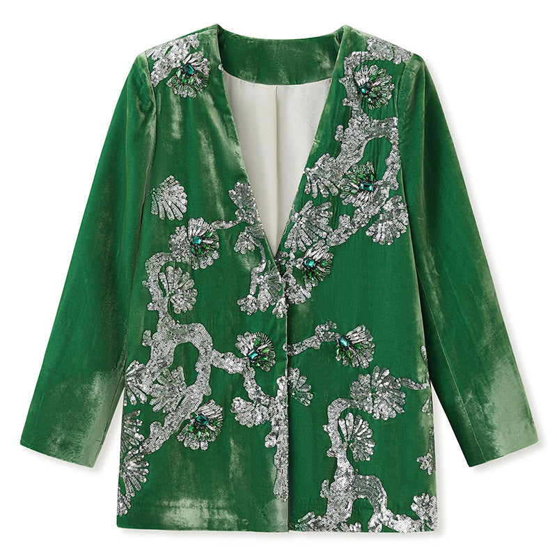Silk Cardigan Set | Hand-Beaded Embroidery | Aurelle