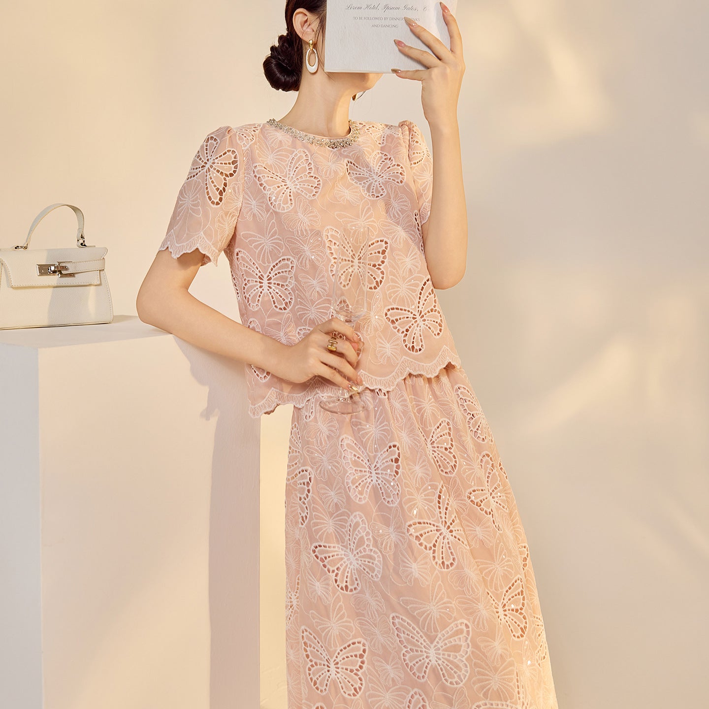 Butterfly Top Set | Artisan Embroidery | Aurelle