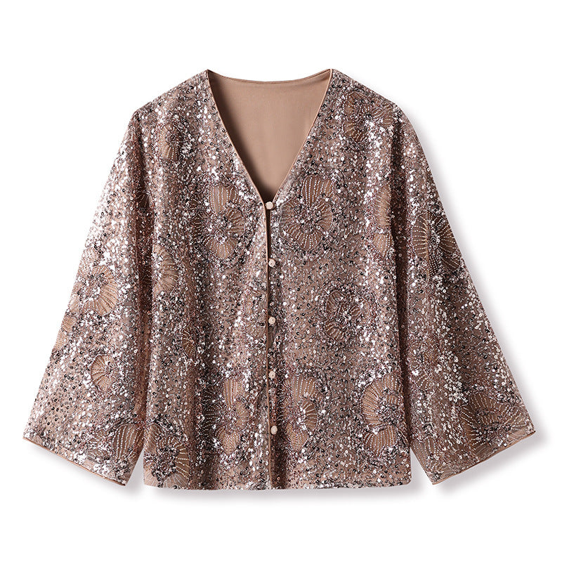 Camel Sequin Set | Hand-Embroidered | Aurelle