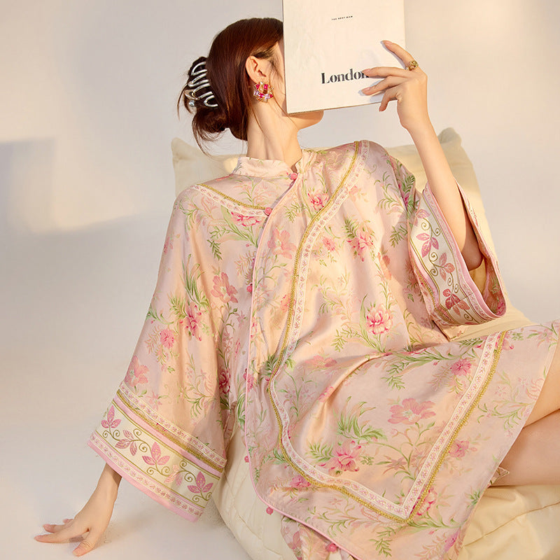 Pink Silk Blouse | Suzhou Embroidery Craft | Aurelle