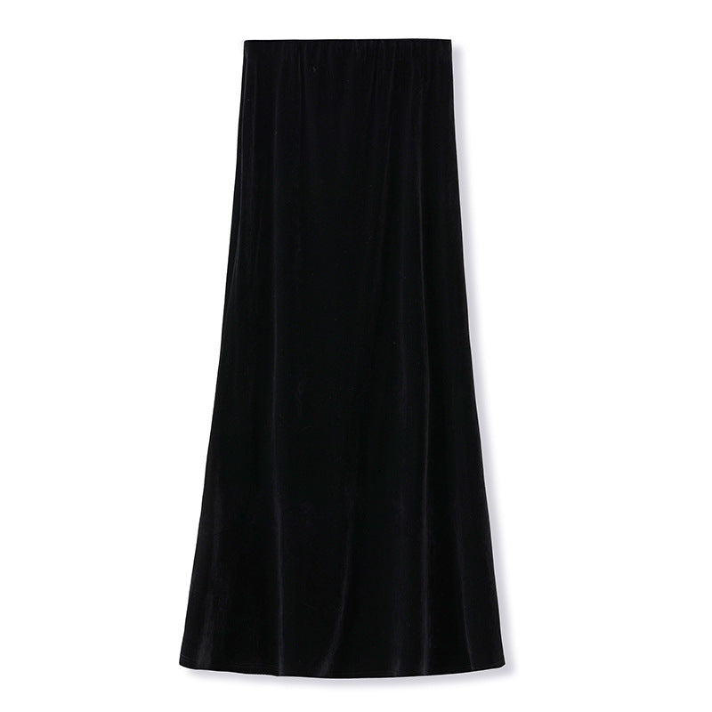 Gold Velvet Skirt | Suzhou Silk Embroidery | Aurelle