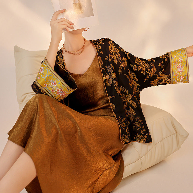 Black Silk Coat | Traditional Craft | Aurelle