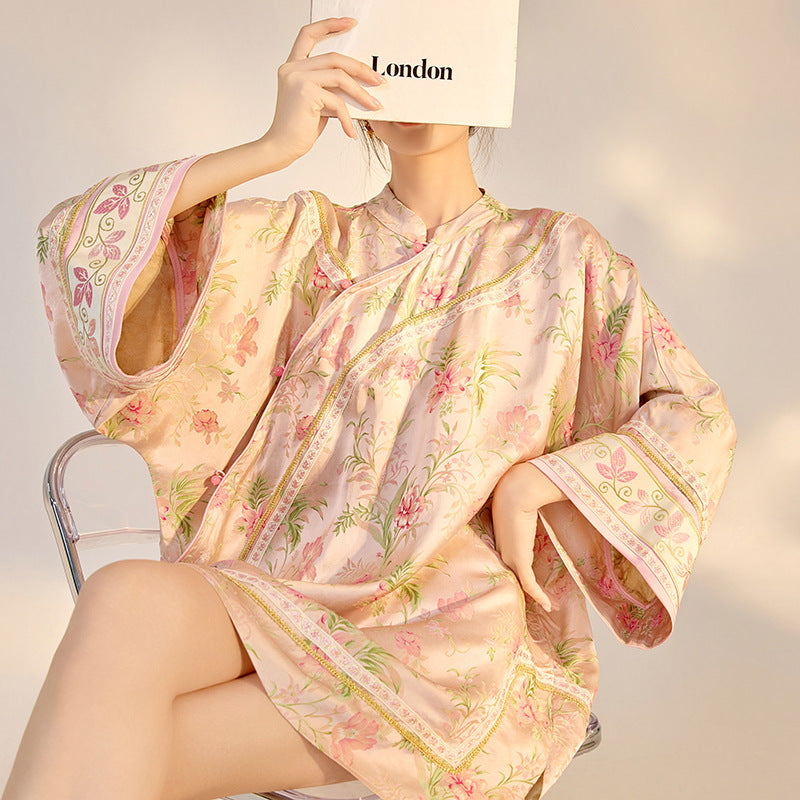 Pink Silk Blouse | Suzhou Embroidery Craft | Aurelle