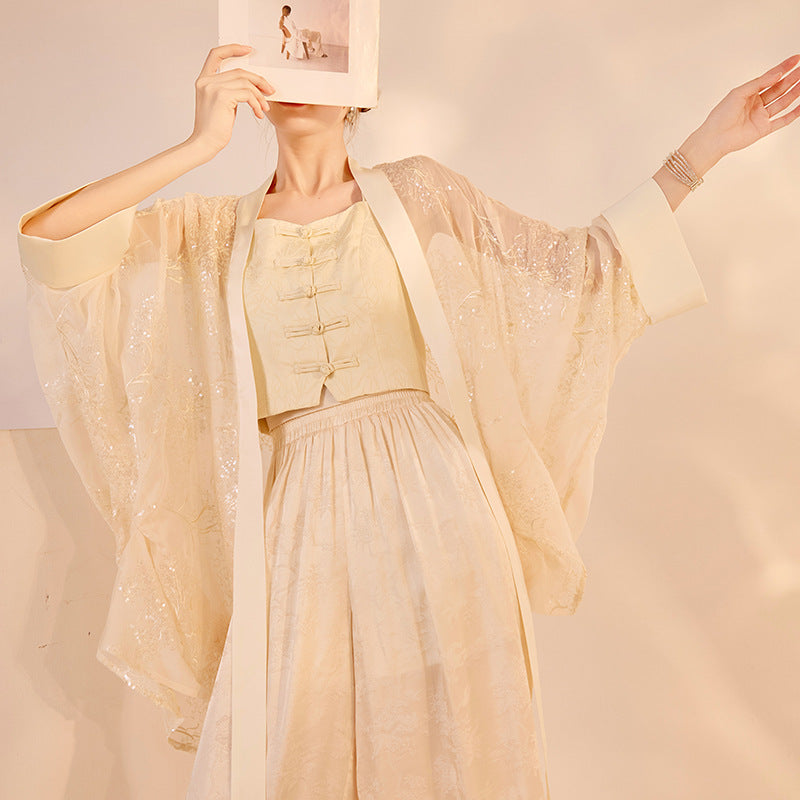 Cardigan Set | Hand-Embroidered Detailing | Aurelle