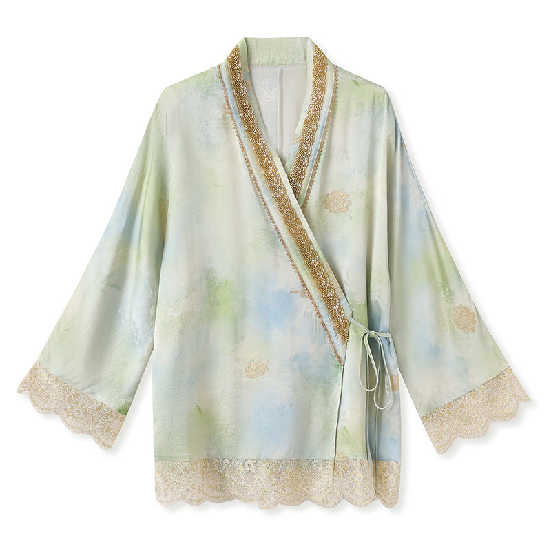 Lace Cardigan Set | Hand-Embroidered Details | Aurelle