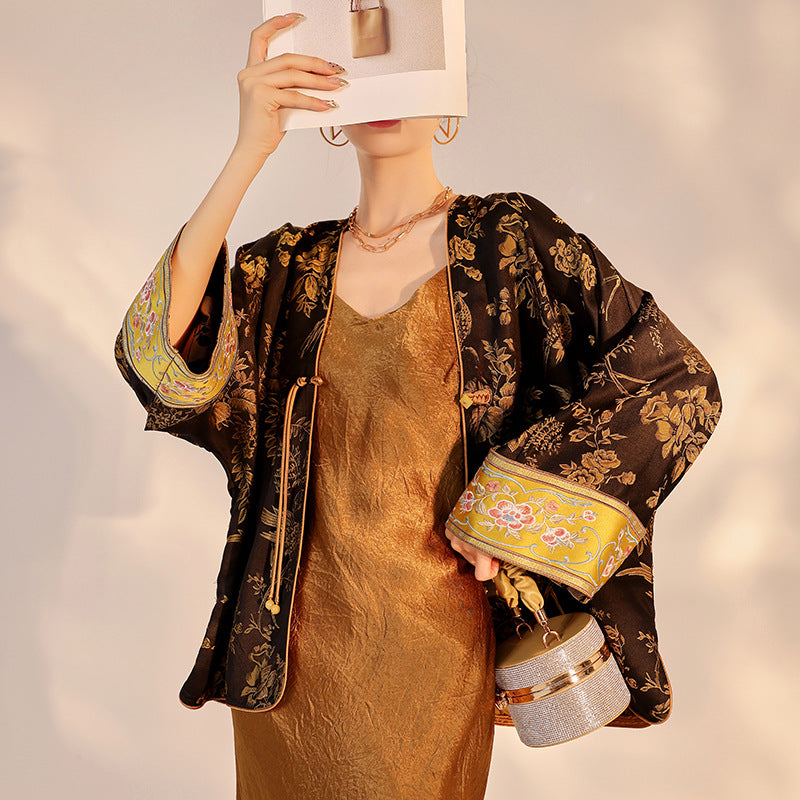 Black Silk Coat | Traditional Craft | Aurelle