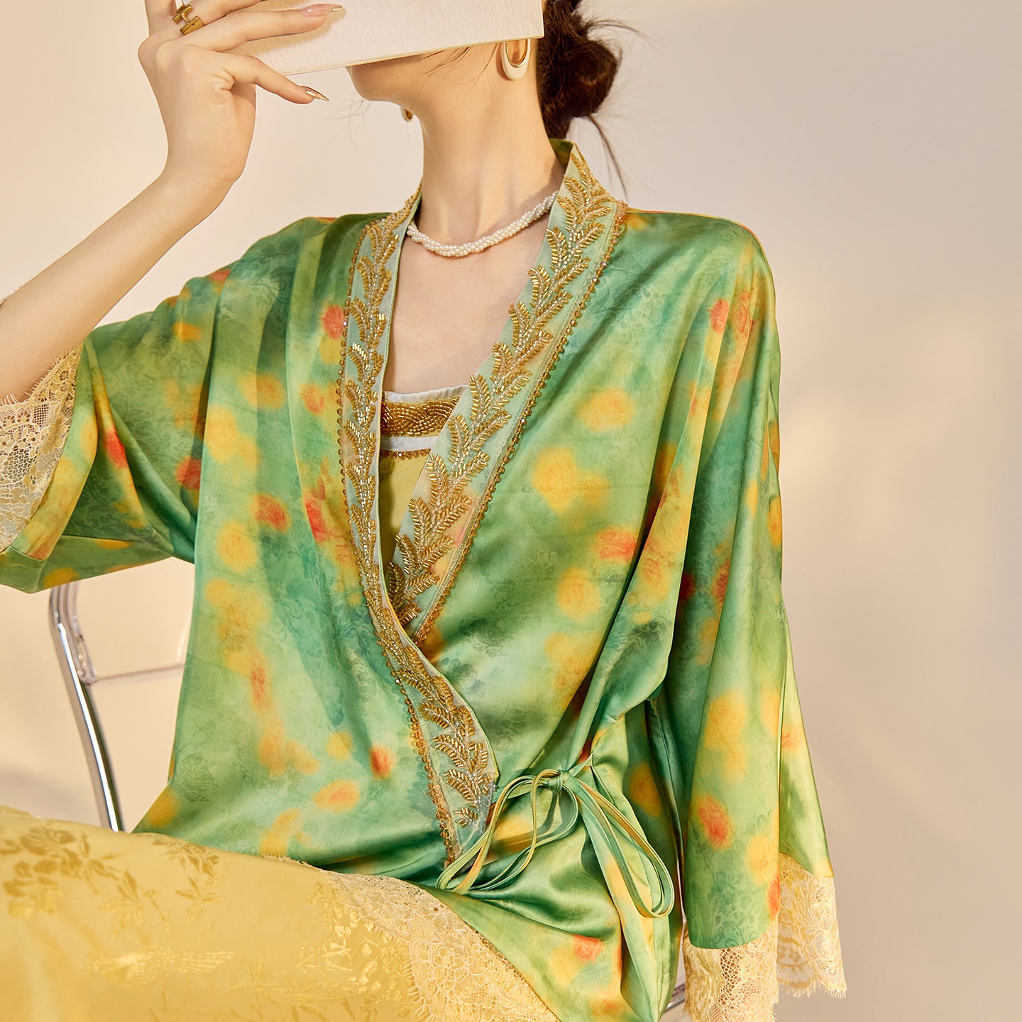 Jacquard Cardigan Set | Suzhou Craftsmanship | Aurelle