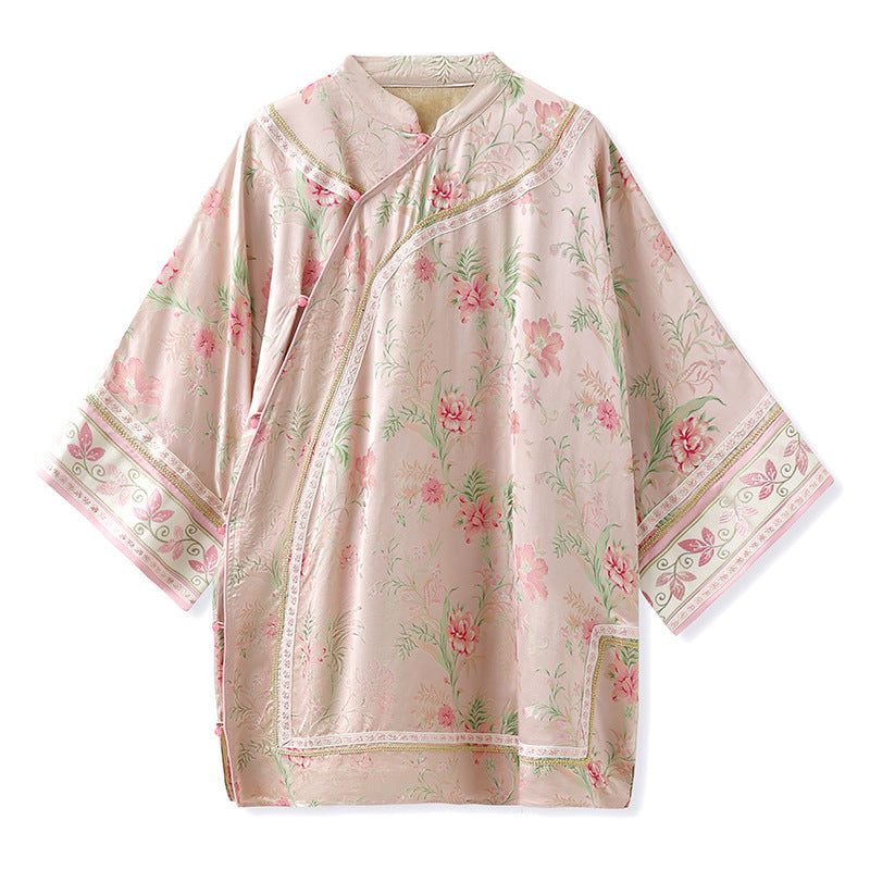 Pink Silk Blouse | Suzhou Embroidery Craft | Aurelle