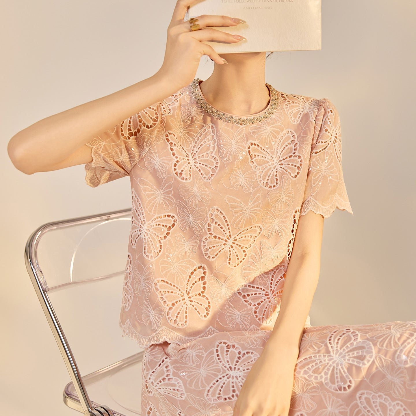 Butterfly Top Set | Artisan Embroidery | Aurelle