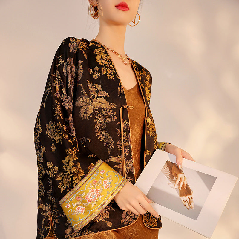 Black Silk Coat | Traditional Craft | Aurelle