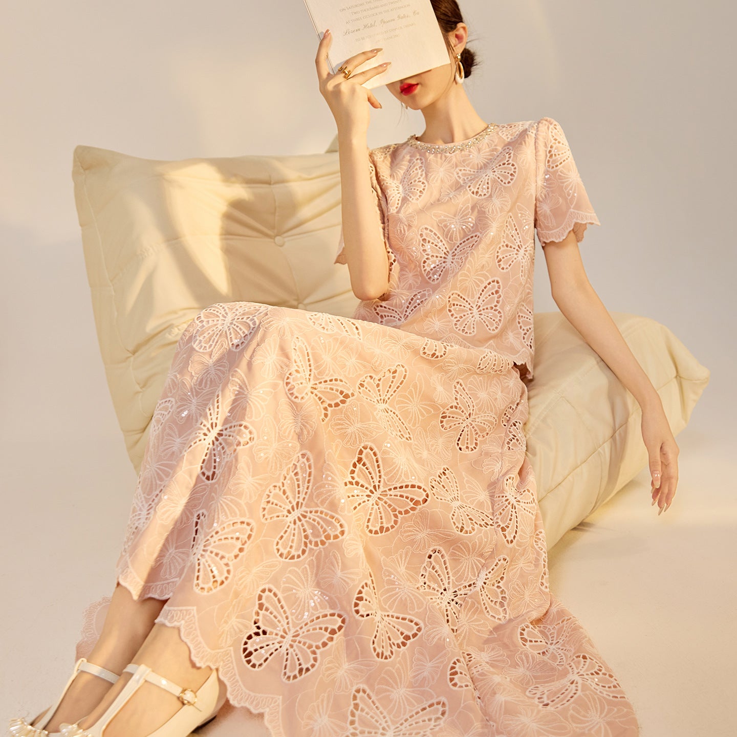 Butterfly Top Set | Artisan Embroidery | Aurelle
