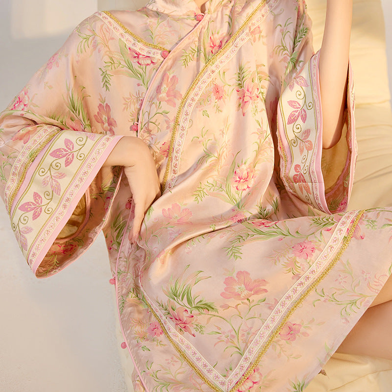 Pink Silk Blouse | Suzhou Embroidery Craft | Aurelle
